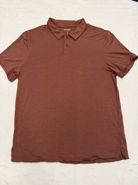 PROOF 72-Hour Merino Polo - Size Medium - Dark Red